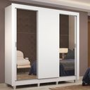 Ver imagem 1 de Guarda-roupa Casal Madesa Lyon 3 Portas de Correr com Espelhos 2 Gavetas com Pés