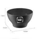 Ver imagem 2 de Kit 48 Cumbucas Tigela de Plástico 500ml Preto Caldos Sopas Petiscos 13,5x7,8cm Uz Premium