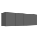 Ver imagem 2 de Armário de Cozinha Aéreo 4 Portas Multimóveis Mp2156 Grafite