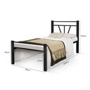 Ver imagem 2 de Cama Solteiro Josi Reforçada 100% Aço Estilo Industrial - Preto