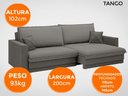 Ver mais imagens de Sofá Tango 2,00M Sem Caixa, Retrátil e Reclinável Velosuede Cinza - Netsofás