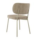 Ver imagem 5 de Conjunto 02 Cadeiras de Jantar Tessa Tecido Boucle Est.Champanhe