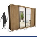Ver imagem 4 de Guarda Roupa Casal Firenze com 6 Espelhos 4 Portas Minastex Carvalho