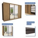 Ver imagem 7 de Guarda Roupa Casal Firenze com 6 Espelhos 4 Portas Minastex Carvalho