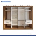 Ver imagem 5 de Guarda Roupa Casal Firenze com 6 Espelhos 4 Portas Minastex Carvalho