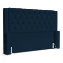 Ver imagem 4 de Cabeceira e Calçadeira Báu King Size Atena 195cm Capitonê Veludo Azul Marinho - Desk Design