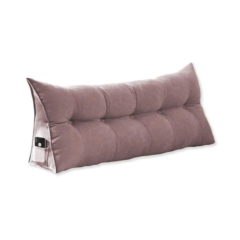 Almofada Para Cabeceira Apoio Mel Casal 140 cm Suede Rose - LM DECOR