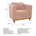 Ver imagem 6 de Poltrona Decorativa Europa Suede Rosê