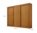Ver imagem 3 de Guarda Roupa Casal 3 Portas Milano - Arbo Design