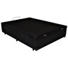 Cama Box Baú Casal + Colchão Ecoflex Molas Ensacadas Adorabile 138x188 - Suede Preto - 3