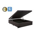 Ver imagem 2 de Cama Box Baú Casal - Bello Box -Tecido Sintético Marrom