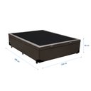 Ver imagem 3 de Cama Box Baú Casal - Bello Box -Tecido Sintético Marrom