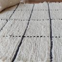 Ver imagem 4 de Tapete Artesanal Algodão Sala Quarto Grid Preto 80 X 1,50