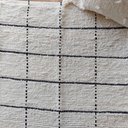 Ver imagem 6 de Tapete Artesanal Algodão Sala Quarto Grid Preto 80 X 1,50