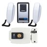 Porteiro Eletrônico HDL F8-SNTL Com e Extensão de Áudio e fechadura C-90 Branca Kit Interfone F8NTL, - 1