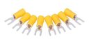 Ver imagem 5 de 500un Terminal Forquilha Garfo Sv5.5-5 Amarelo 4 a 6mm M5