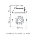Ver imagem 4 de Spot Embutir Quadrado Easy Evo 7w 3000k 580lm Preto-stella