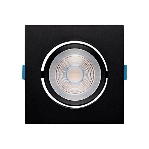Spot Embutir Quadrado Easy Evo 7w 3000k 580lm Preto-stella