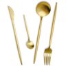 Jogo de Talheres 4 Peças Luxo Dourado - 1