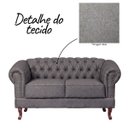 Ver imagem 5 de Namoradeira Chesterfield Duque 2 Lugares em Linho Grafite