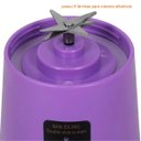 Ver mais imagens de Mini Liquidificador Usb Recarregável 6 Lâminas 380ml
