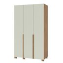Ver imagem 1 de Guarda Roupa Roupeiro 135cm 3 Portas W203 Freijó Off White Dalla Costa