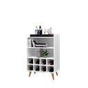 Ver imagem 2 de Adega Bar Buffet Paris com 2 Prateleira e Pés Palito - Branco