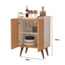 Ver imagem 4 de Aparador Buffet Retrô Cantinho do Café Wood 2 Portas:off/freijó