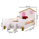 Ver imagem 5 de Cama Solteiro Casinha Branco Mel e Rosa com 2 Luminárias