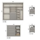 Ver imagem 4 de Conjunto Quarto Casal Guarda Roupa 6 Pts, Cômoda e 2 Mesa Cabeceira Amy Casa 812