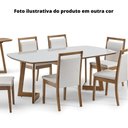 Ver imagem 4 de Mesa de Jantar Retangular 190 Cm Mh-5346 Madeira Laca Preta Vidro Off White