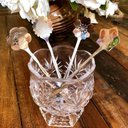 Ver imagem 6 de Kit 2 Porta Colher Vidro Cristal 8x8cm Vasinho Dublin Mesa Lyor Pequeno Decorativo