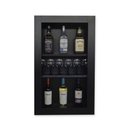 Ver imagem 5 de Bar Adega Peq Para Vinhos E Bebidas Cristaleira Suspenso De Parede Para Sala Estar Ou Jantar Preto