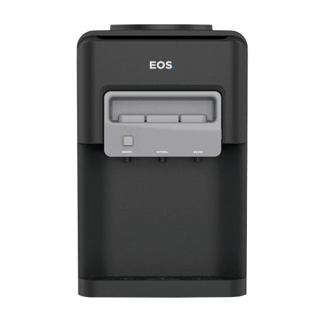 Bebedouro de Mesa para Garrafão Eos Mineralle Eletrônico Água Quente, Fria e Natural Preto