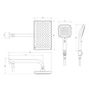 Ver imagem 3 de Chuveiro Deca Flex Plus Quadrado com Desviador Cromado 2086.c.des