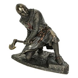 Cavaleiro Medieval Templario com Machado 77520 Veronese Design Bronzeada - 2