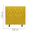 Ver imagem 3 de Cabeceira Estofada Cama Box Solteiro 100cm Istambul Corino Amarelo- Mabe Magazine