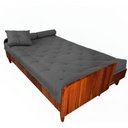 Ver imagem 2 de Sofá Cama Paris Ii Ripado Acquablock Madeira Maciça Natural D33 - Chumbo