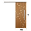 Ver imagem 3 de Porta de Correr Agatha Trilho Vision Pux. Barra Chata Cromado 1.10 X 2.10 Lado Esquerdo – Hale