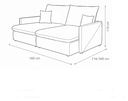 Ver imagem 6 de Sofá-Cama Casal 3 Lugares Linho Cinza Luxo 160cm