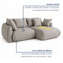 Ver imagem 7 de Sofá Cama Modular Orgânico Retrátil 4 Lugares com Almofadas 280cm Malibu