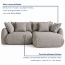 Ver imagem 6 de Sofá Cama Modular Orgânico Retrátil 4 Lugares com Almofadas 280cm Malibu