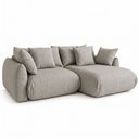 Ver imagem 3 de Sofá Cama Modular Orgânico Retrátil 4 Lugares com Almofadas 280cm Malibu