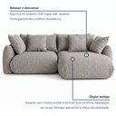 Ver imagem 5 de Sofá Cama Modular Orgânico Retrátil 4 Lugares com Almofadas 280cm Malibu
