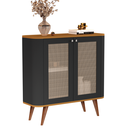 Ver imagem 1 de Buffet com 2 Portas e 1 Prateleira Madrid Preto Nature