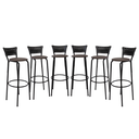 Ver imagem 1 de Kit 6 Cadeiras Alta 80cm para Balcão Ilha Bancada Área Gourmet Bar Piscina Banqueta Itagold