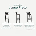 Ver imagem 3 de Kit 6 Cadeiras Alta 80cm para Balcão Ilha Bancada Área Gourmet Bar Piscina Banqueta Itagold