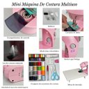 Ver imagem 3 de Mini Máquina de Costura Mesa e Kit Importway Iwmc507krs Rosa
