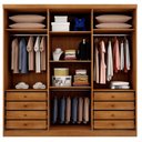 Ver imagem 3 de Guarda Roupa Casal Medelim 3 Portas 8 Gavetas Cinamomo Fendi - Novo Horizonte