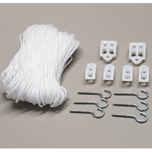 Kit Completo Reparo Varal de Teto ou Parede com 40m de Corda